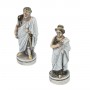 Schachfiguren Schlacht von Troja - Sparta gegen Troja aus Alabaster und Kunstharz handbemalt