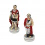 Schachfiguren Schlacht Römer gegen Barbaren aus Alabaster und Kunstharz