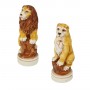 Schachfiguren die Tierwelt aus Alabaster und Kunstharz von Hand bemalt