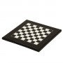 Handgemachtes Schachbrett aus lackiertem Holz schwarz und weiß