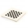 Handgemachtes Schachbrett aus lackiertem Holz weiß und schwarz