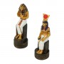 Schachfiguren altes Ägypten aus Alabaster und handbemaltem Kunstharz