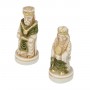 Schachfiguren Friedrich Barbarossa aus Alabaster und handbemaltem Kunstharz