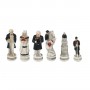 Schachfiguren -Amerikanischer Bürgerkrieg aus Alabaster und Kunstharz  von Hand bemalt
