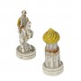 Schachfiguren Schlacht von Kazan aus Alabaster und Kunstharz von Hand bemalt