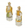 Schachfiguren aus Alabaster und Kunstharz von Hand bemalt Genghis Khan und der Kampf der Mongolen gegen das chinesische Volk