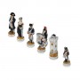 Schachfiguren Schlacht von Waterloo 1815 aus Alabaster und Kunstharz handbemalt