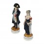 Schachfiguren Schlacht von Waterloo 1815 aus Alabaster und Kunstharz handbemalt