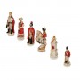 Schachfiguren Schlacht von Waterloo 1815 aus Alabaster und Kunstharz handbemalt