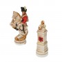 Schachfiguren Schlacht von Waterloo 1815 aus Alabaster und Kunstharz handbemalt