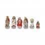 Schachfiguren Kreuzritterorden aus Alabaster und Kunstharz von Hand bemalt