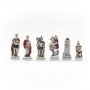 Schachfiguren Schlacht Römer gegen Barbaren aus Alabaster und Kunstharz