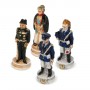Schachfiguren Staatspolizei gegen Carabinieri aus Alabaster und Kunstharz von Hand bemalt