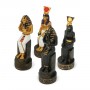 Schachfiguren altes Ägypten aus Alabaster und handbemaltem Kunstharz