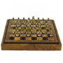 Komplettes Schachset mit Schachfiguren “VIKINGER” Handbemalt und Schachbrett mit Box Behälter aus Kunstleder