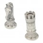 Schachfiguren Jugendstil "Art Nouveau" aus Alabaster und Kunstharz handbemalt