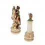 Schachfiguren Schlacht von Borodino aus Alabaster und Kunstharz handbemalt