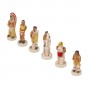 Schachfiguren Far West Cowboys gegen Indianer aus Alabaster und Kunstharz von Hand bemalt.