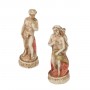 Schachfiguren Florenz und seine Monumente aus Alabaster und Kunstharz von Hand bemalt.