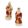 Schachfiguren Schlacht von Cornwall aus Alabaster und handbemaltem Kunstharz