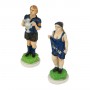 Schachfiguren Fusballmanschaften aus Alabaster und Kunstharz von Hand bemalt