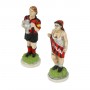 Schachfiguren Fusballmanschaften aus Alabaster und Kunstharz von Hand bemalt