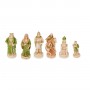 Schachfiguren Schlacht von Camelot aus Alabaster und Kunstharz von Hand bemalt