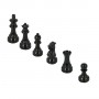 Schachfiguren Staunton aus glänzend lackiertem Holz schwarz und weiss